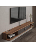 Mueble TV Flotante con Puerta y Almacenamiento Oculto para Sala y Oficina en Casa