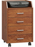 Mueble Archivador Movil con Cuatro Cajones y Ruedas para Mantener Ordenado el Espacio de Trabajo Marron