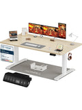 Escritorio electrico elevable con puerto USB bandeja para cables y tres memorias de altura
