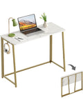 Escritorio plegable compacto para portatil con estructura estable y montaje sencillo para oficina domestica